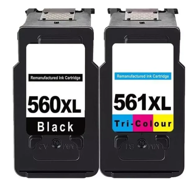 Budget-Friendly Refilled Ink for Canon 560XL Black and 561XL Color